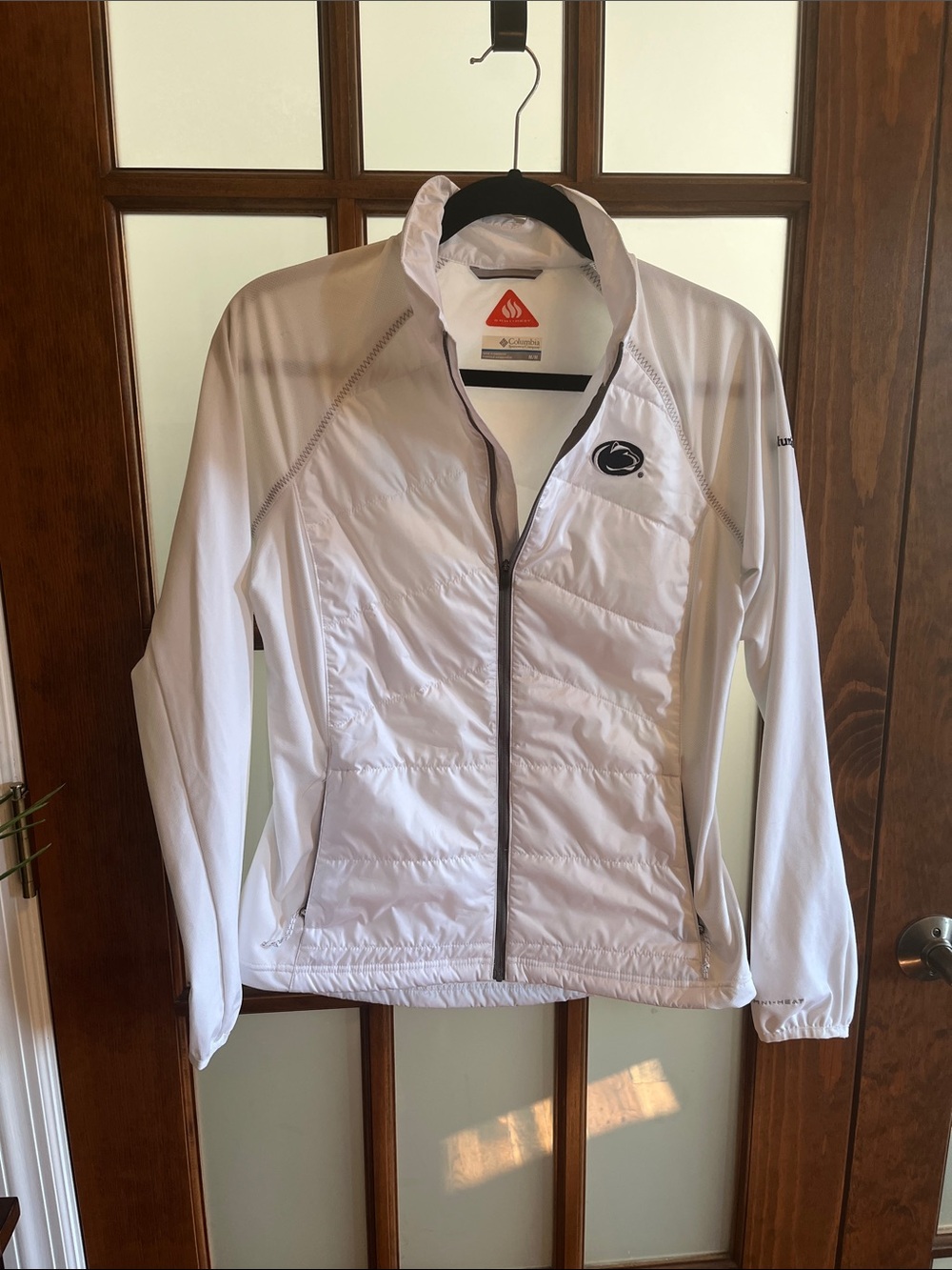 Women's White Lightweight Quilted Jacket Penn State